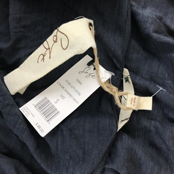 Soft Joie Washed Navy Pima Cotton Modal Top Size Small - Picture 5 of 6